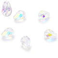 24pcs Adabele Austrian 8mm Faceted Teardrop Loose Crystal Beads Clear AB Compatible with 5500 Swarovski Crystals Preciosa SST-802 - color: Crystal Ab, size: 8mm x 6mm - 24pcs