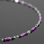 UMAOKANG 16.4 Feet Chains for Making Jewelry Stainless Steel Chain Roll with Jump Rings and Lobster Clasps Women Necklace Bracelet DIY Jewelry Findings - color: Steel-Purple