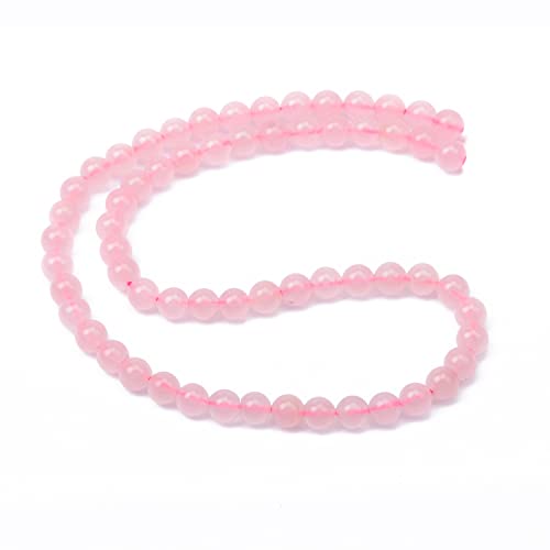 AD Beads Natural Gemstone Round Loose Beads 15" for Bracelet Necklace Earrings Jwelery Making Crafts DIY (4mm, Rose Quartz) - color: Rose Quartz, size: 4mm