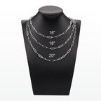 10 Pack Stainless Steel Paperclip Necklace Chains Bulk Classic Men and Women Paperclip Chain Necklace Set - color: Steel Color, size: 16inch (4x12mm)