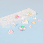 2PCS Cabochon Gem Silicone Mold, Clear Round Silicone Mold for Making Earrings Jewelry Making Crafting Projects - color: round-small