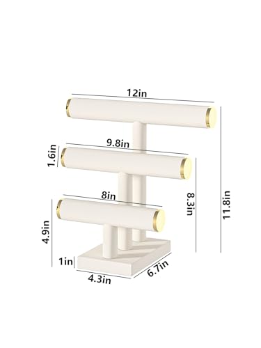Bracelet Holder Stand,Bracelet Organizer Display for Selling,Bangle Organizer for Women,Watch Storage Holder for Men,Jewelry Business Supplies (Style 1 （Beige 3 Tier ）) - style: Style 1 （Beige 3 Tier ）