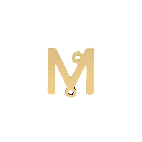 26pcs 18k Gold Filled Letter Charms,Initial Charms,Letter Pendants for DIY Bracelet Necklace Jewelry Making - color: letter style 1