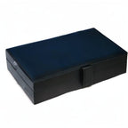 HONEY BEAR Men/Women's Cufflinks Jewelry Box - Faux Leather Display Case Storage Organizer Black, for Rings Earrings Tie Clips