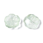 KISSITTY 100pcs Flower Glass Beads Light Green Crystal Aesthetic Flowers Drilled Bead Caps Charm Spacers for DIY Necklaces Earrings Bracelets Jewelry Craft Making for Women - color: Light Green