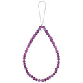 Semi-Precious Gem Stones Beaded Phone Charm Cell Phone Lanyard Wrist Strap Handmade Natural Gemstone Phone Chain string - color: Amethyst
