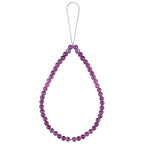 Semi-Precious Gem Stones Beaded Phone Charm Cell Phone Lanyard Wrist Strap Handmade Natural Gemstone Phone Chain string - color: Amethyst