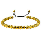 Amazing Gemstone Crystal Anklet Ankle Bracelets for Women - Waterproof Beaded Healing Crystal Anklets, Plus Size Chakra Gemstone Bead Anklet - color: Golden Hematite, style: Plain