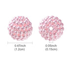 40pcs Round Acrylic Berry Beads, 12mm Large Chunky Bubblegum Beads Loose Spacer Ball Bead for Jewelry Making Earrings Necklaces Bracelets DIY Beading Crafts, Pearl Pink - color: Pearl Pink