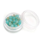 Beadia Natural Faceted Cube Stone Charms 4mm 30pcs with Untarnish Metal Accessories Loose Square Beads for DIY Jewelry Making - color: Tianhe