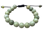 GAF TREASURES Grade A ++ Gemstone Round Bead Adjustable Bracelet 10mm, Genuine Crystal Bead Bracelet, Gift for Men & Women - color: Chinese Jade