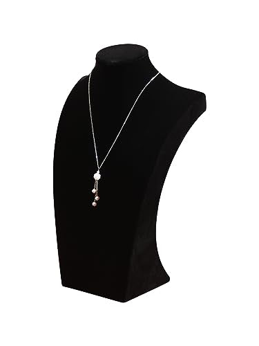 Coward Big Necklace Bust Stand for Selling Show, Black Velvet Necklace Jewelry Display Holder for Home Use or Store Shop Show (13" Hight) - color: Black Velvet, size: 13" Hight (1pc)
