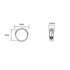 BEADIA Stainless Steel Spacer Beads 8x2.5mm Rondelle Loose Charm Caps Beads for DIY Jewelry Making 50pcs with 6mm Hole - color: 8x2.5mm 6mm