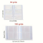 Transparent Jewelry Storage Book Robust Structure Portable Travel Jewelry Organizer Bags for Rings, Necklace, Bracelets-160 grids - size: 160 grids
