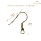 BEADNOVA Fish Hook Earring Hooks 150pcs Earring Findings with Backs for Ear Wire Supplies Ear Post Making DIY (150pcs Copper Earwires and 150 pcs Backs, Total 300pcs) - color: Copper, size: 150pcs