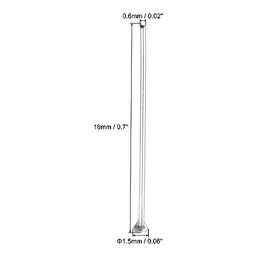 PATIKIL 500Pcs Flat Head Pins for Jewelry Making 18mm Stainless Steel Flat Head Pins Jewelry Head Pins for Craft Earring Bracelet Necklace Pendant Supplies 22 Gauge Silver - size: 18mm