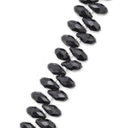 200pcs Czech 12mm Faceted Teardrop Briolette Crystal Glass Loose Beads Pendant Drop Spacer Bulk Jet Black for DIY Jewelry Making CCT2-23 - color: Jet black, size: 12x6mm - 200pcs