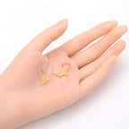 20pcs Adabele Hypoallergenic Tarnish Resistant 19mm Earring Hooks Strong Leverback Ear Wire Open Jump Ring 18K Yellow Gold Plated Brass for DIY Craft Earrings Jewelry Making BF192 - color: Gold/design #2, size: 19mm (0.75 inch) - 20pcs