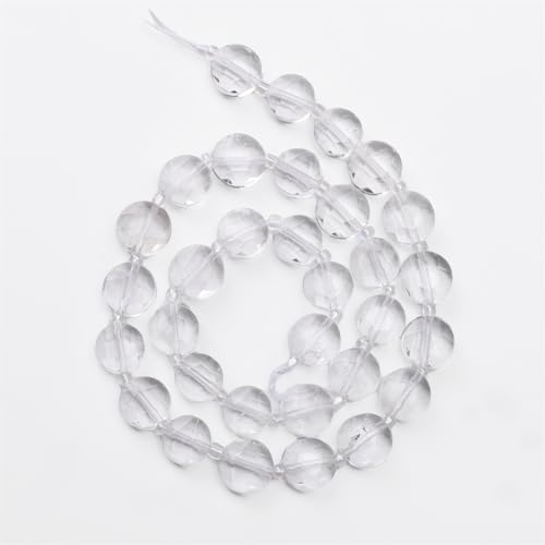 BEADIA Natural Faceted Clear Quartz Rondelle Disk Stone Beads 10x5mm 37cm for DIY Chain Jewelry Making - color: Clear Quartz