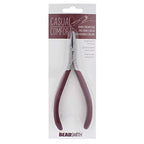 The Beadsmith Half Round/Half Concave Pliers – 6-Inches (152 mm) Jewelry-Making Tool w/Polished Steel Head, PVC Comfort Grip, & Double-Leaf Springs