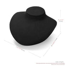 Microfiber Jewelry Bust Display Necklace Pendant Stand for Showcase (Black) - color: Black