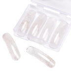 BEADIA Natural Curved Clear Quartz Stone Beads 36x10mm 4pcs for DIY Bracelet Jewelry Making - color: Clear Quartz
