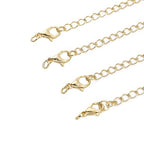 BEADIA 14K Gold Plated Extender Chains 75mm 20pcs 3D Star Extension Tail Chains for Jewelry Making Findings - color: 3D Star