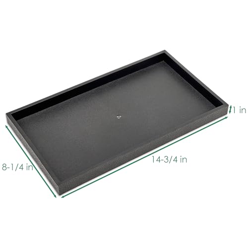 1" Stackable Plastic Jewelry Tray - Fit Full Size Inserts - Organizing Rings, Necklaces - Home, Drawer, or Retail - Black by The Display Guys - color: Black, size: Tray Only - 1" (1-Pack)