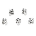 40pcs Cross Sign Large Hole Religious Loose Beads (4.5mm Hole) Antique Silver Metal Spacer for DIY Craft Jewelry Making MEC-D2 - size: Cross Sign