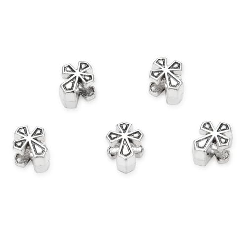 40pcs Cross Sign Large Hole Religious Loose Beads (4.5mm Hole) Antique Silver Metal Spacer for DIY Craft Jewelry Making MEC-D2 - size: Cross Sign