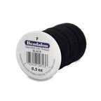 Beadalon Silk Thread Beading Thread | Bracelet String for Jewelry Making Beads | Black | Size F 0.5 oz 420 ft - color: Black, style: Size F