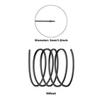 3mm Aluminum Craft Wire, 50 Feet 9 Gauge Bendable Anodized Metal Wire for Sculpting, Jewelry Making, Armature Making, Wire Weaving and Wrapping - size: 3mm, style: Black