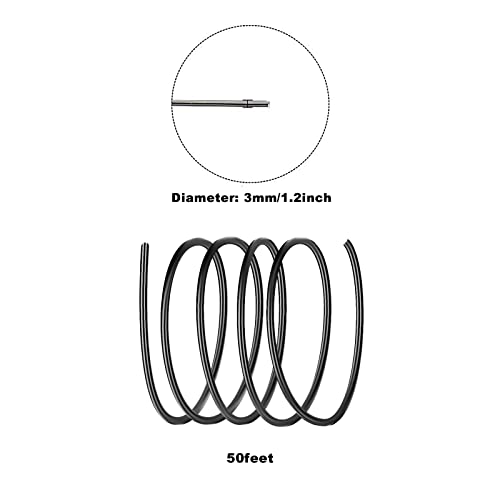 3mm Aluminum Craft Wire, 50 Feet 9 Gauge Bendable Anodized Metal Wire for Sculpting, Jewelry Making, Armature Making, Wire Weaving and Wrapping - size: 3mm, style: Black