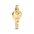 Mother Heart Charms for Bracelets Love Mom Flowers Charm Jewellery for Women - style: Gold key
