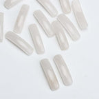 BEADIA Natural Curved White Agate Stone Beads 36x10mm 4pcs for DIY Bracelet Jewelry Making - color: White Agate