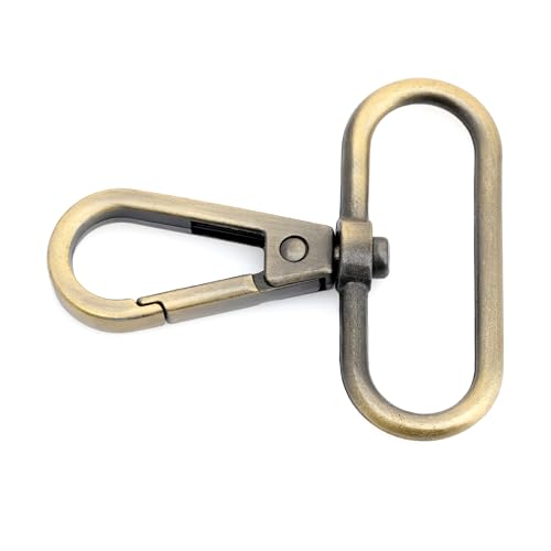 CRAFTMEMORE Snap Hook Swivel Push Gate Lobster Clasps Fashion Clips Purse Making FS10 Pack of 10 (Brushed Brass, 1-1/2 Inch) - color: Brushed Brass, size: 1-1/2 Inch