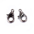 HDSupplies 100 Pieces - Lobster Clasps - Gunmetal Black - 10x6mm / 1mm Hole - color: Gunmetal Black, size: 10x6mm
