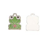 Craftdady Enamel Dangle Charms Pendant Food Animal Flower Cute Charms Colorful Metal Fruit Pendants Hang Ornament for Craft Bracelet Necklace Earring Key Chains Jewelry Making - color: Green Frog