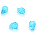 24pcs Adabele Austrian 8mm Faceted Teardrop Loose Crystal Beads Aquamarine Blue Compatible with 5500 Swarovski Crystals Preciosa SST-810 - color: Aquamarine Blue, size: 8mm x 6mm - 24pcs