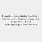 INSPIRELLE 180 Pieces Porcelain Beads Chinese Round Ceramic Beads 8mm for Handmade Jewelry Making Bracelets Necklace Making, Flower - color: Flower