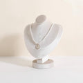 Velvet Necklace display stand for Selling, Jewelry Bust Mannequin for Show, Small Necklace Holder Stand【Beige】 - color: Beige