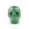 50mm Green Aventurine Carved Skull Crystal Reiki Healing Statue Collectible Figurine Charka Stone - color: Green Aventurine