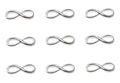 ALIMITOPIA Infinity Symbol Connectors Jewelry Making Charms Pendants - color: 8 Infinity Symbol-13*32mm-Antique Silver(50pcs)