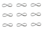 ALIMITOPIA Infinity Symbol Connectors Jewelry Making Charms Pendants - color: 8 Infinity Symbol-13*32mm-Antique Silver(50pcs)