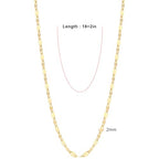 24PCS Gold Necklace Chains for Jewelry Making 2MM 18K Gold PVD Plated Stainless Steel Sparkly Lip Link Chains Bulk for DIY Necklace - color: gold(2mm/ 18 inches)
