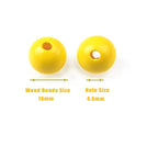 AD Beads Large Hole Wood Spacer Wooden Jewelry Making Bracelet Necklace Chandelier, Large Wooden Rosary Beads Craft Beads (16mm 100pcs, Yellow) - color: Yellow, size: 16mm 100pcs