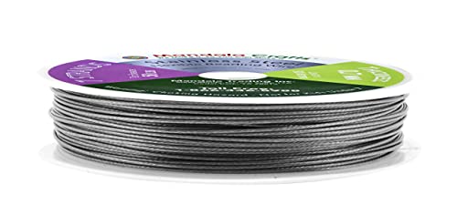 Mandala Crafts 7 Strand Beading Wire for Jewelry Making - 98 FT 21 Gauge Stainless Steel Braided Tiger Tail Wire for Bead Stringing - size: 7 Strands 21 Gauge 0.7MM 98FT
