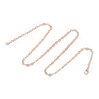 HARFINGTON 20 Pack 18 Inch Necklace Chains Bulk 3.2mm Rose Gold Plated Cable Chains with Lobster Clasps for Jewelry Making - color: Rose Gold, size: 18 Inch x 3.2mm
