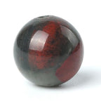 100Pcs Natural Stone 6mm African Blood Stone Round Loose Gemstone Energy Healing Beads Hole Size 1mm DIY Smooth Beads for Bracelet Necklace Earrings Jewelry Making - color: African Blood Stone, size: 6mm