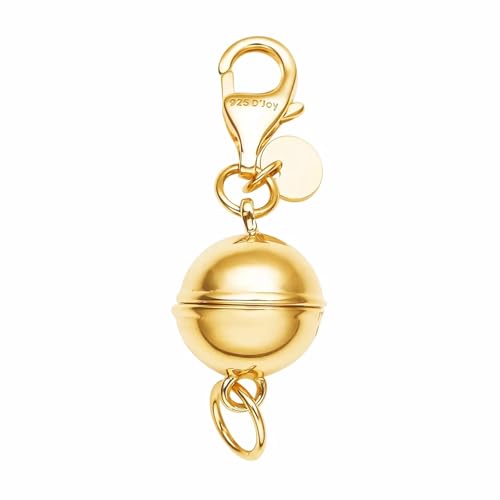 Shop LC 925 Sterling Silver Magnetic Necklace Clasps and Closures - 14K Yellow Gold Plated Magnetic Clasps for Necklaces Bracelet - Lobster Clasp for Jewelry Making - 2.50 Grams Gifts - color: Yellow Gold